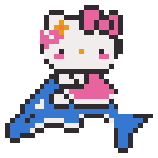 Kitty猫骑海豚