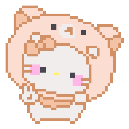 Kitty猫 - 动物萌宠 - 48 × 48 - 拼豆图纸与作品详情