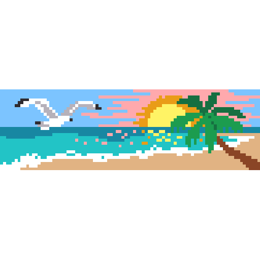 海边落日海鸥
