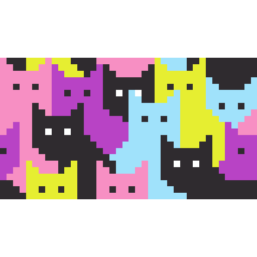猫咪 - 动物萌宠 - 40 × 22 - 拼豆图纸与作品详情