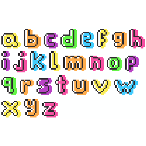 泡泡小写字母