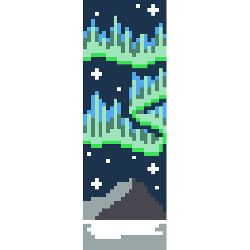 雪山极光