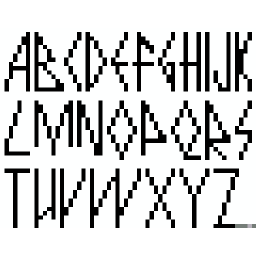 细花体字母