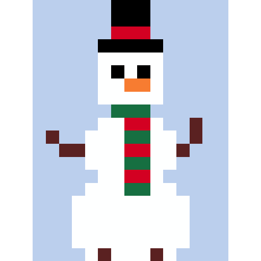 戴围巾雪人
