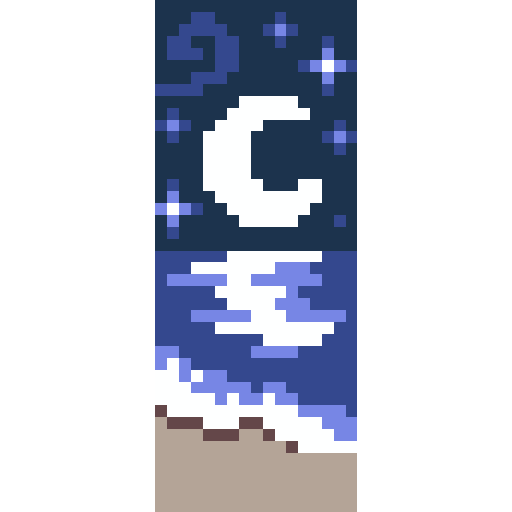 月夜海波挂件