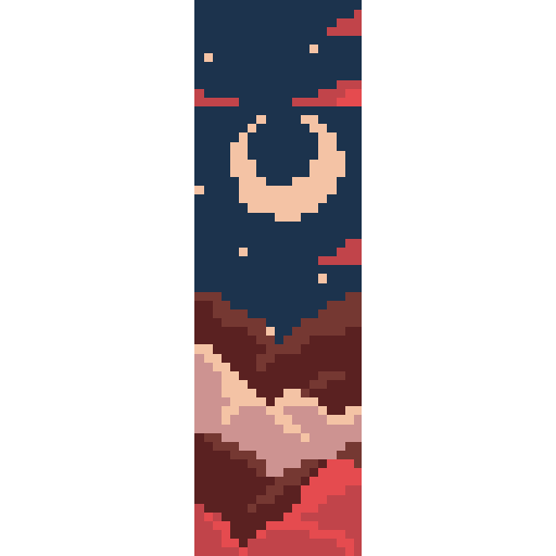 夜星弯月