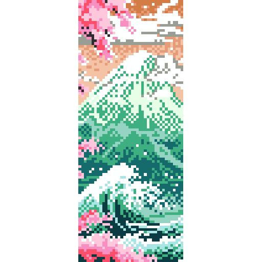 富士山樱浪