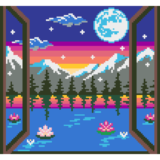雪山湖景窗