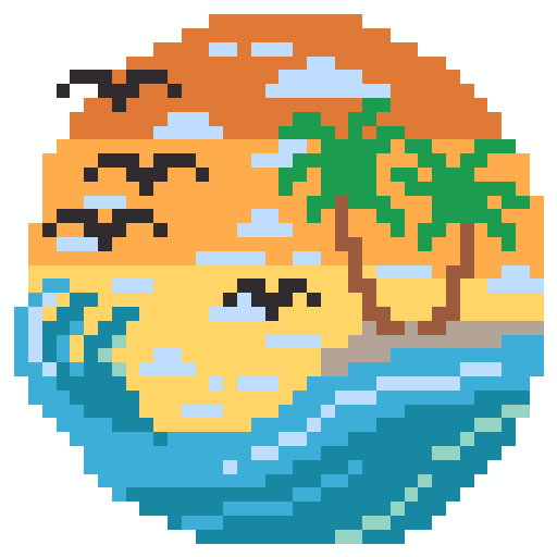 棕榈海日落