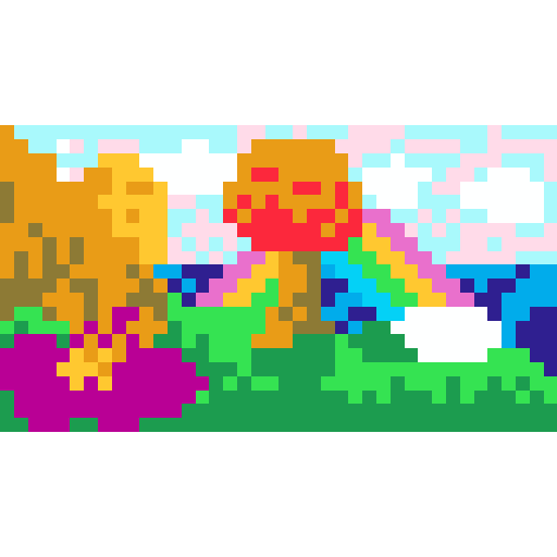 彩虹花景